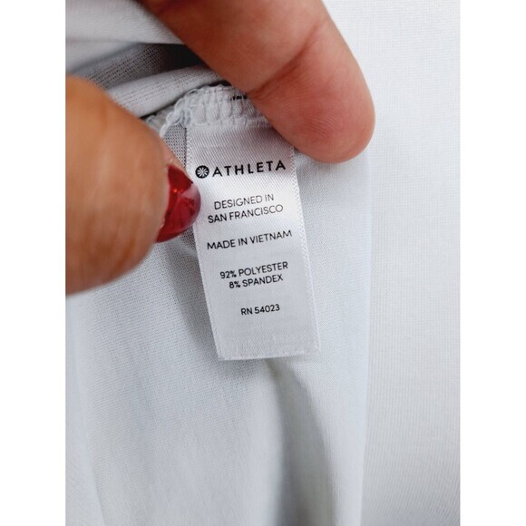 Athleta White‎ T Back Strap Power Of She Workout Tank Top Womens Size Small - Picture 6 of 8